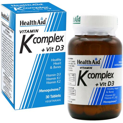 Complexo de vitamina K + vitamina D3 30 comprimidos