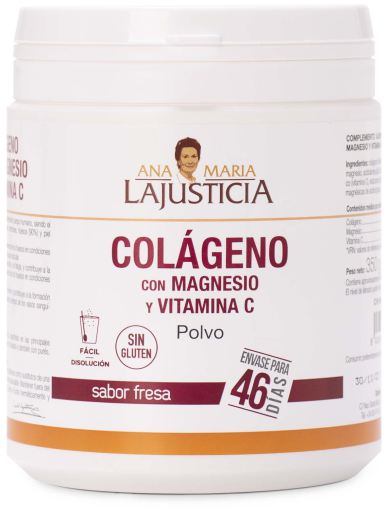 Colágeno + Magnésio + Vitamina C Sabor morango 350 gr