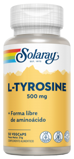 L-tirosina 500 mg 50 cápsulas vegetais