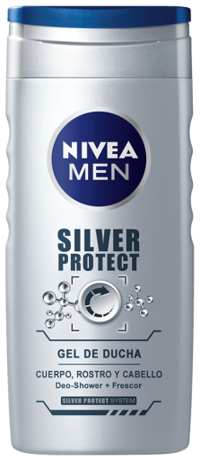 Gel de banho masculino Silver Protect